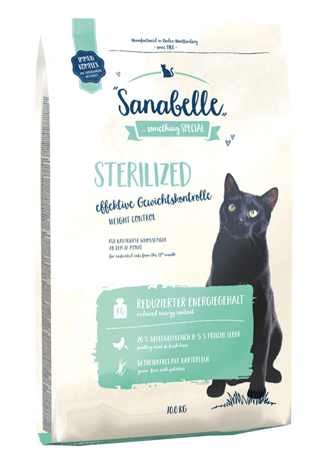 Sanabelle Sterilized Kilo Kontrolü İçin Yetişkin Kısırlaştırılmış Kedi Maması 10 Kg