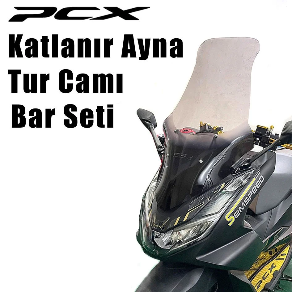 Pcx 125 21-24 Katlanabilir Ayna Ve 72 Cm Tur Camı Seti