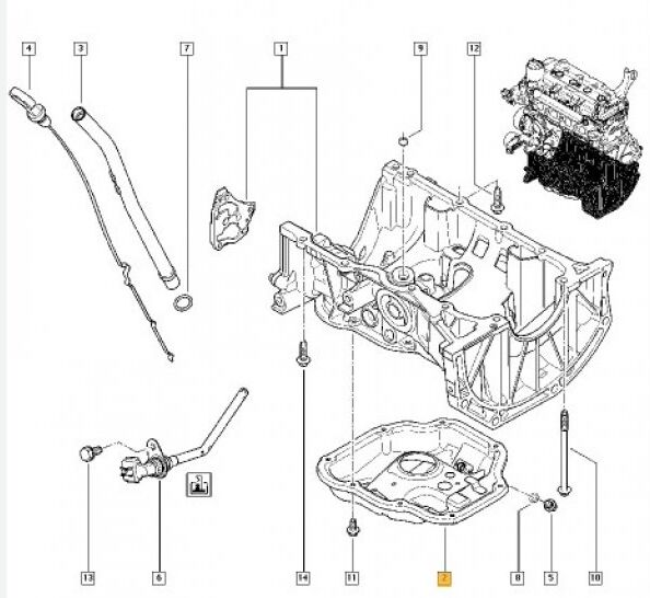 Megane 4-IV Duster 2-II Motor Yağ Karteri Alt 1.6 Sce H4M 111104490R -Renault Mais