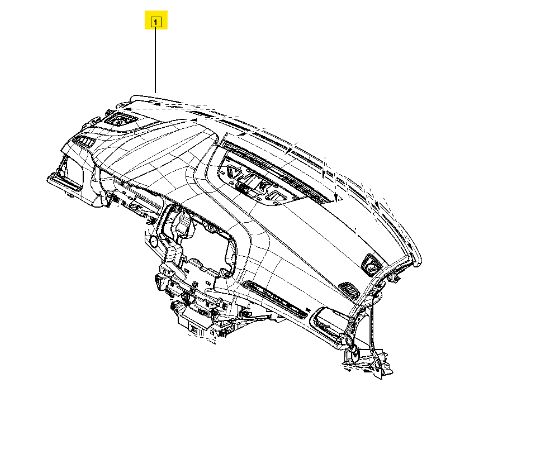 Megane 4-IV Ön Gögüs (Torpido) (2016-2024) 681000893R -Renault Mais