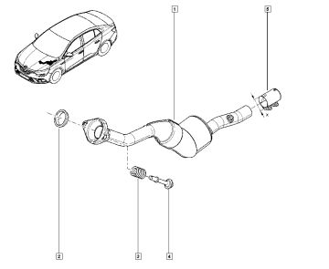 Megane 4-IV Egzos Borusu 208001435R -Renault Mais