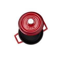Lava Cast Round Pot Diameter (Ø) 14cm. Trendy - Red