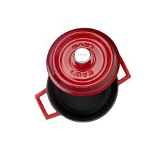 Lava Cast Round Pot Diameter (Ø) 18cm. Trendy - Red