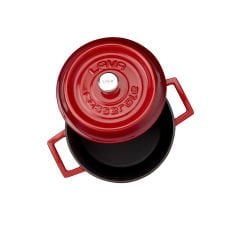 Lava Cast Round Pot Diameter (Ø)20cm. Trendy - Red-