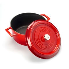 Lava Cast Round Pot Diameter (Ø) 24cm. Trendy - Red