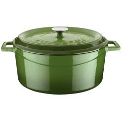 Lava Casting Round Pot. Trendy Diameter(Ø)32cm. - Green