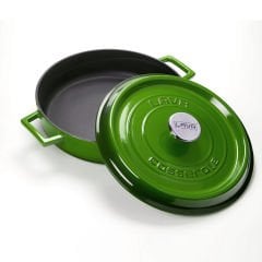 Lava Casting Multi-Purpose Flat Pot Diameter (Ø)28. Trendy Series - Green