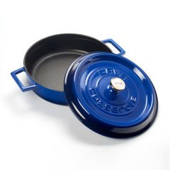 Lava Casting Multi-Purpose Flat Pot Diameter(Ø)24 Trendy Series - Blue