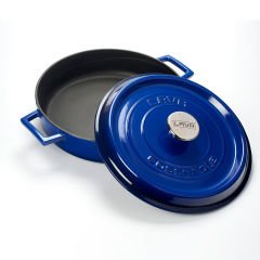 Lava Casting Multi-Purpose Flat Pot Diameter(Ø)28 Trendy Series - Blue