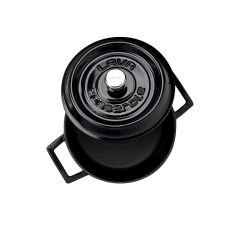 Lava Cast Round Pot Diameter (Ø)20cm. Trendy - Black
