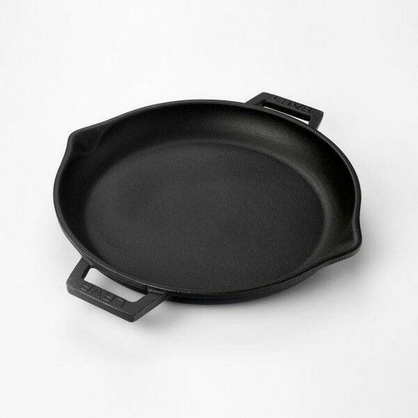 Lava Casting Round Frying Pan Diameter (Ø) 30 cm Cast Iron Solid Double Handles