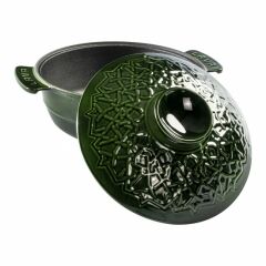 Lava Anatolia Selçuklu Güveci Çap (Ø)26 cm. - Majolica Yeşil  Ahşap Kaşık Hediyeli