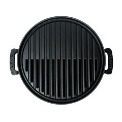 Lava Casting Round Barbecue Grill Set Cast Iron Solid Double Handle Diameter (Ø)36 cm.