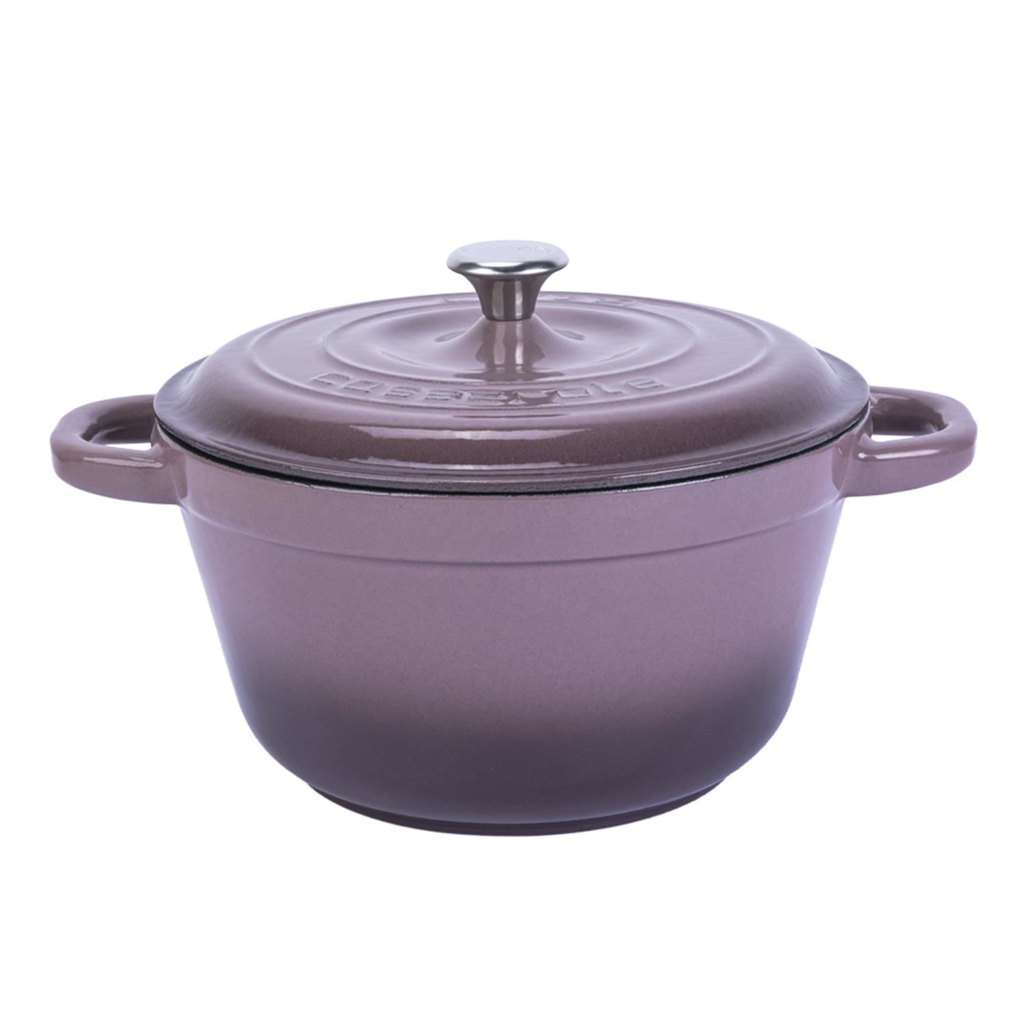 Lava Cast Round Pot Cast Iron Lid New Heritage Series Diameter (Ø)26cm. - Purple