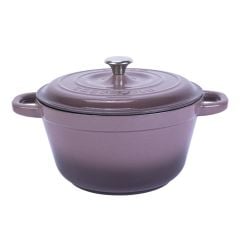 Lava Cast Round Pot Cast Iron Lid New Heritage Series Diameter (Ø)26cm. - Purple