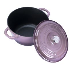 Lava Cast Round Pot Cast Iron Lid New Heritage Series Diameter (Ø)26cm. - Purple