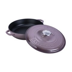 Lava Cast Multi-Purpose Flat Pot New Heritage Series Diameter (Ø)28cm. - Purple