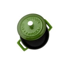 Lava Cast Mini Pot. Folk Series Diameter (Ø)10 cm. - Green