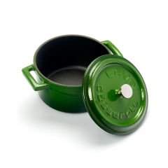 Mini-Topf aus Lavaguss, Durchmesser (Ø) 10 cm. Trendige Serie - Grün