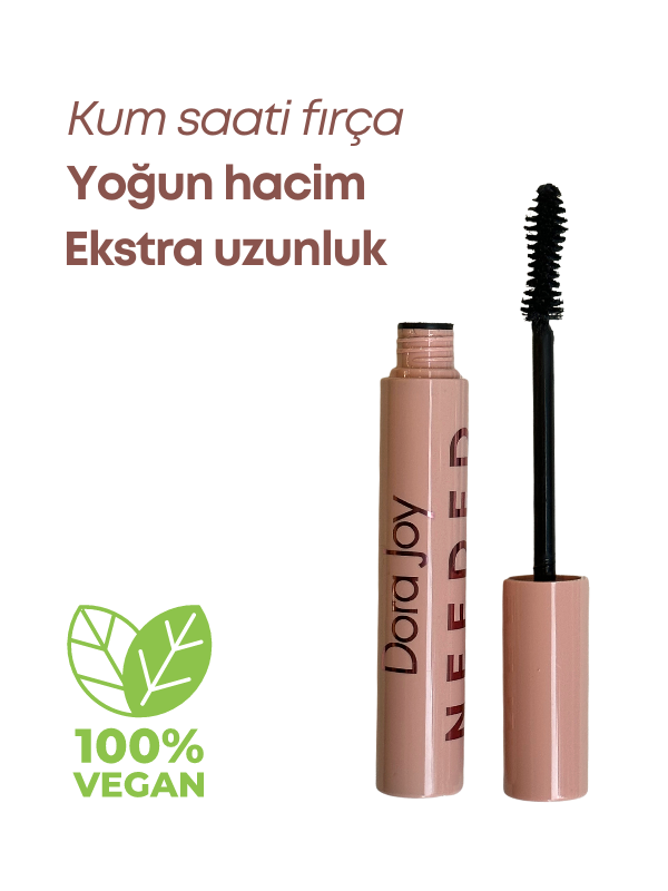 Hacim ve Uzunluk Etkili Maskara 01 Siyah Volume and Length Mascara Vegan