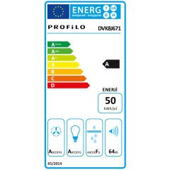 Profilo DVK8J671 Platin Gri Cam Yüzey Duvar Tipi Davlumbaz