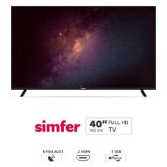 Simfer 40SFS4N 40'' 102 Ekran Uydu Alıcılı Full Hd Led Televizyon