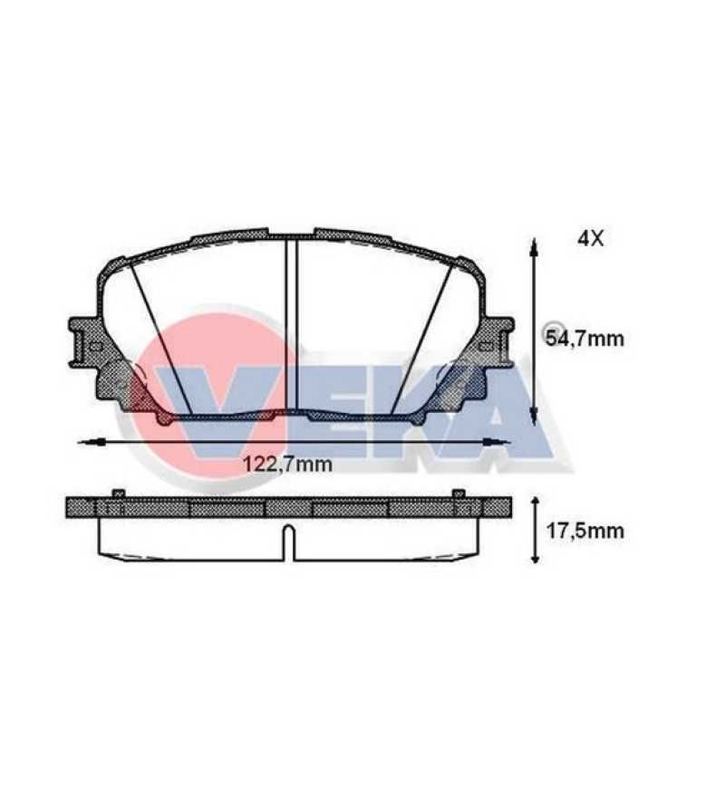 FREN BALATA ARKA TOYOTA YARIS- 1.0 - 2006-2010 -1.4 D-4D