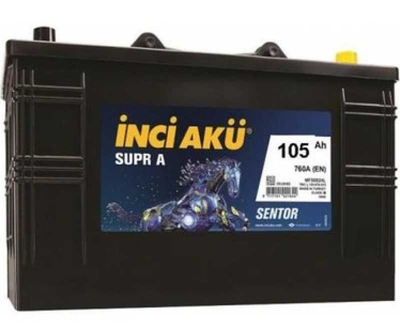 12V 105 Ah  AKÜ 760 EN  Supr A  Sentor  İNCİ