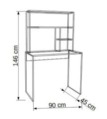 GÖKBERK GB-3750 KİTAPLIKLI ÇALIŞMA MASASI