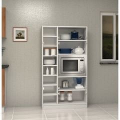 GÖKBERK GB-7002  5 KAPAKLI FIRIN BÖLMELİ ÇOK AMAÇLI DOLAP %100 MDF
