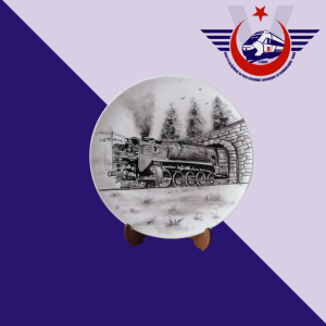 BOZKURT TRENİ TEMALI DEKORATİF TABAK