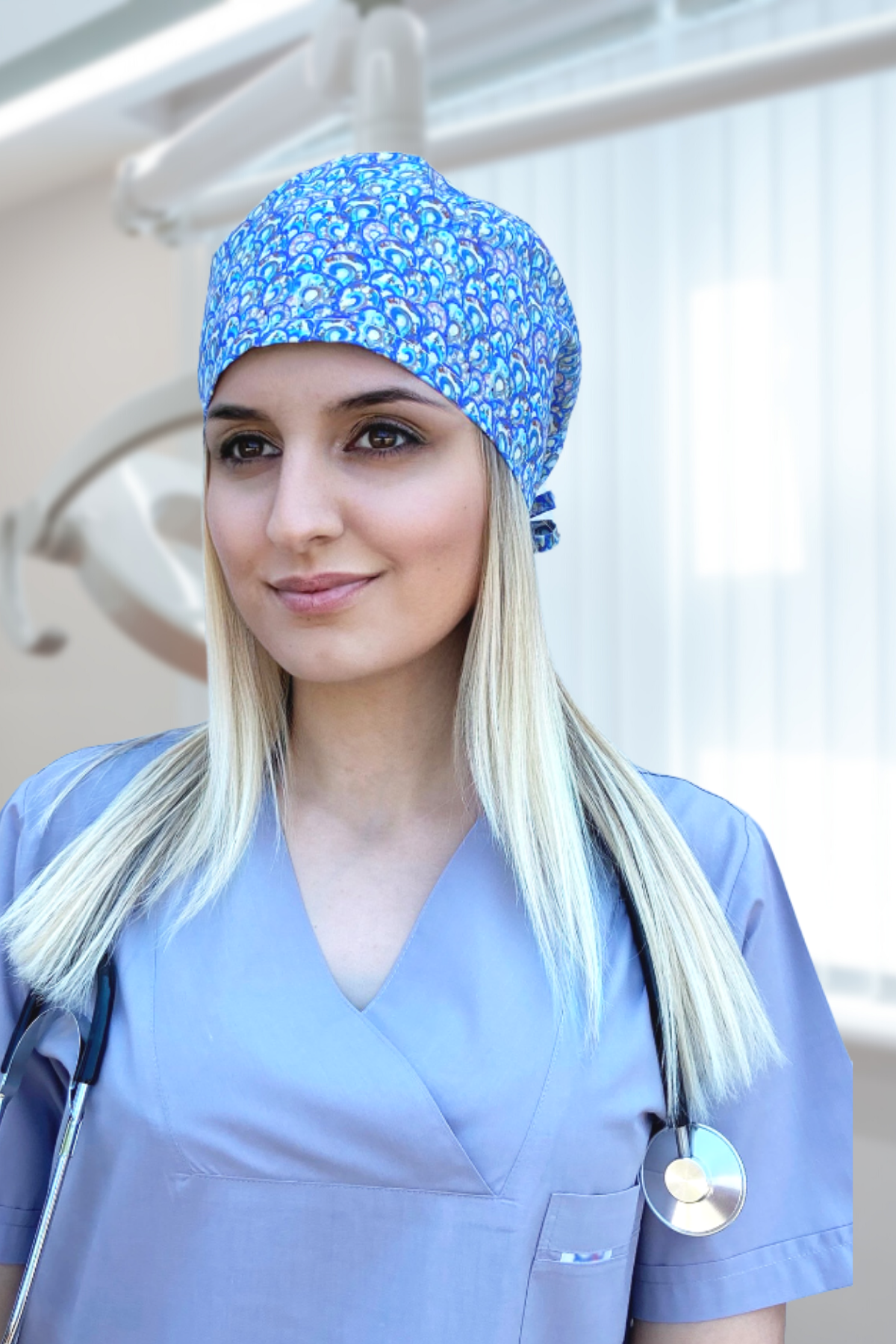 Mavi Karma Baskılı Cerrahi Bone