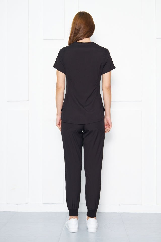 Siyah Likralı Kadın cerrahi Takım