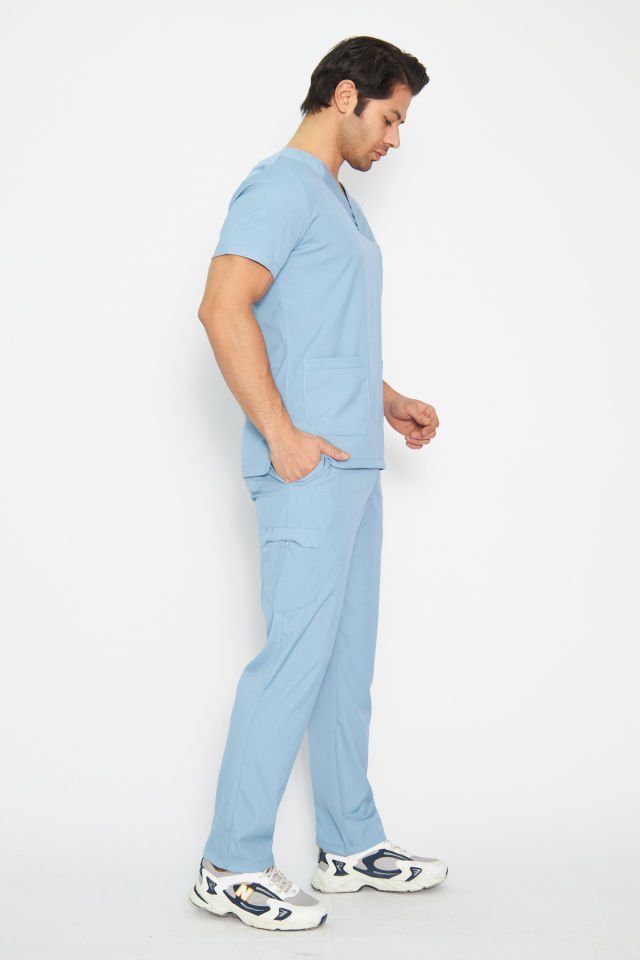 Bebe Mavi Likralı Erkek Cerrahi Takım