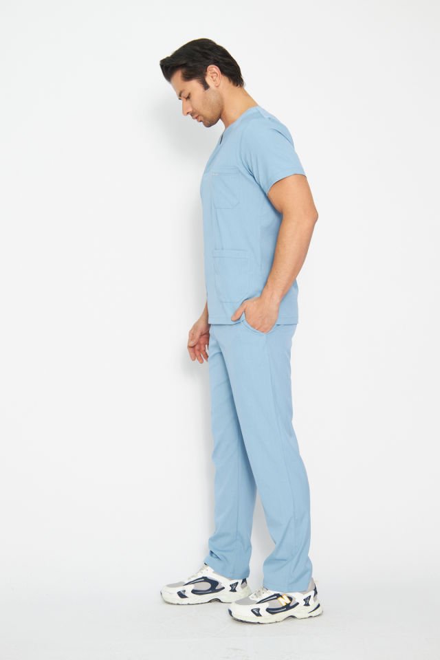 Bebe Mavi Likralı Erkek Cerrahi Takım