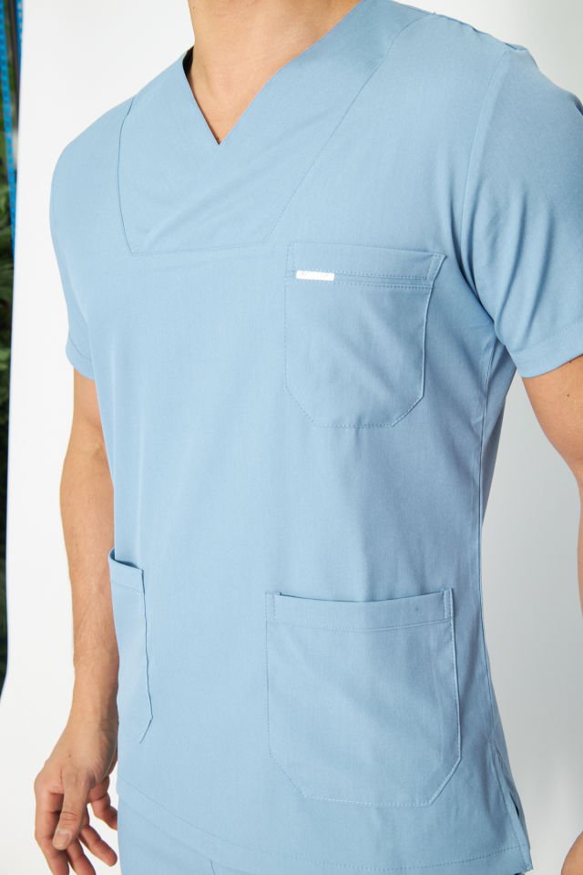 Bebe Mavi Likralı Erkek Cerrahi Takım