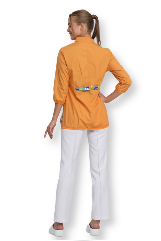 Kadın Grey Red Hardal Hemşire Tunik