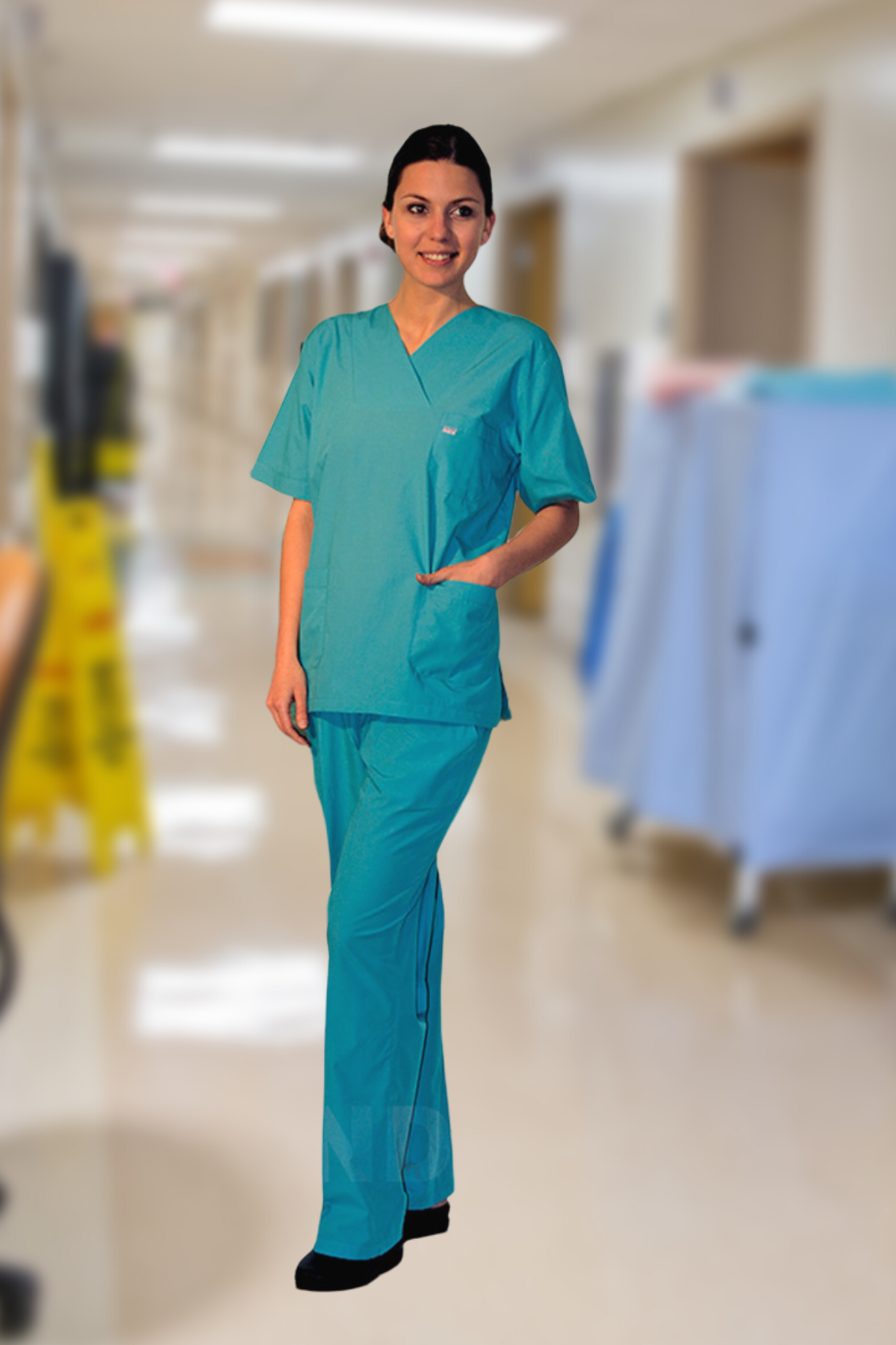 Hastane Yeşili Klasik Terry Cotton Cerrahi Takım