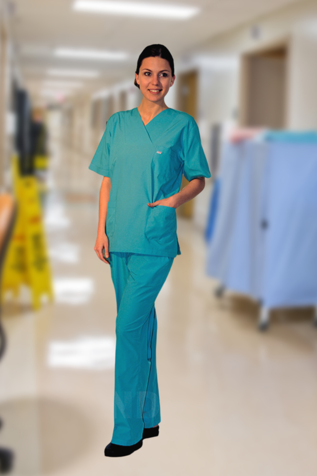 Hastane Yeşili Klasik Terry Cotton Cerrahi Takım