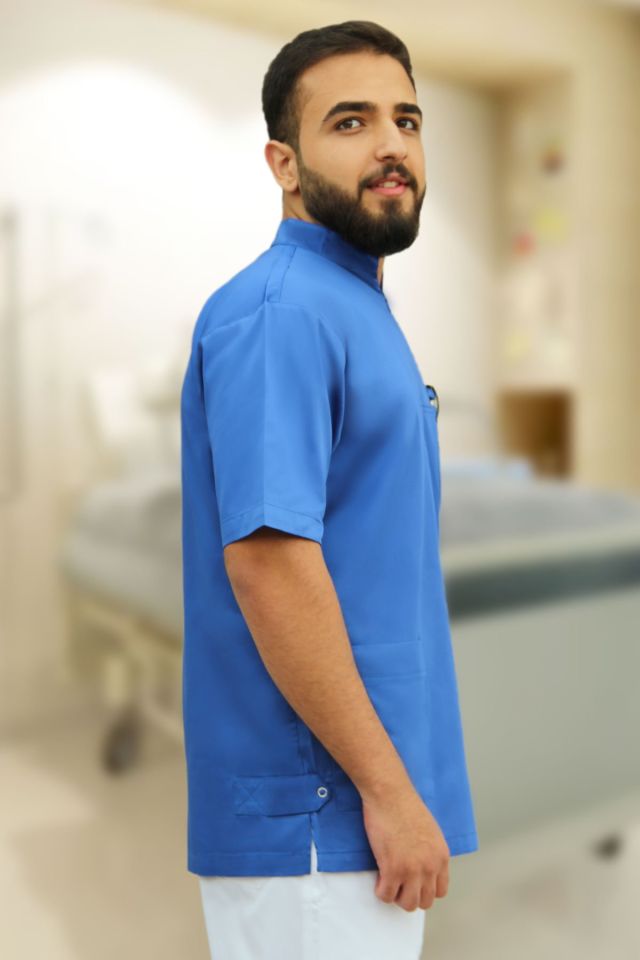 Erkek Fermuar Detaylı Sax Grey Red Tek Üst Forma