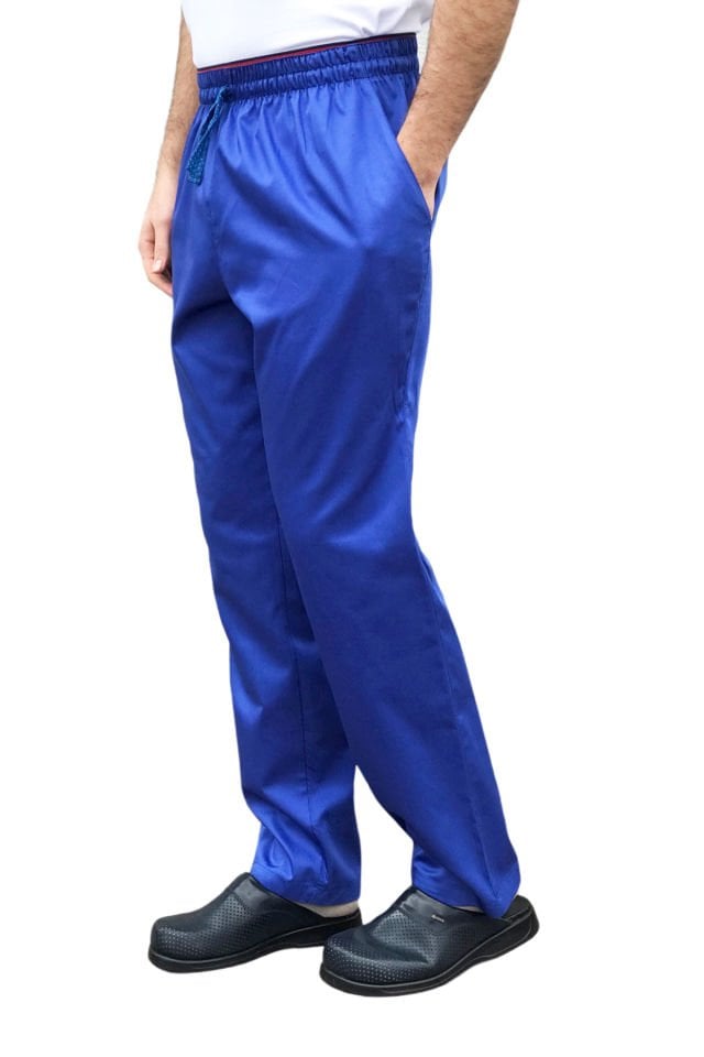 Erkek Lastik Detaylı Sax Grey Red Pantolon