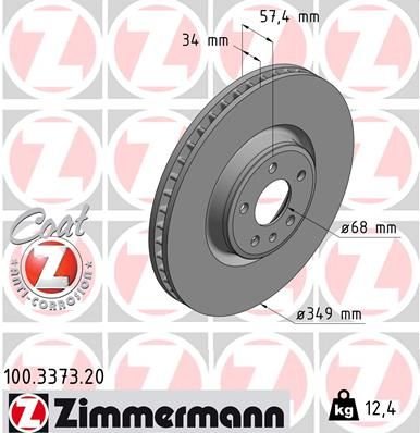 FREN DİSKİ A4 A5 A6 A8 Q5 Q7 TOUAREG-ZIMMERMANN 100.3373.20-4M0615301AB-4M0615301AN-4M0615301P