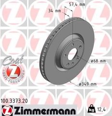 FREN DİSKİ A4 A5 A6 A8 Q5 Q7 TOUAREG-ZIMMERMANN 100.3373.20-4M0615301AB-4M0615301AN-4M0615301P
