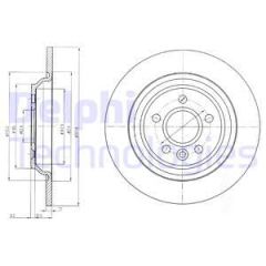 ARKA FREN AYNASI VOLVO S60 II-10 V60 10 V70 08 XC70 07 S80 10 302x5DL-DELPHI BG4239C-30769059-31471746