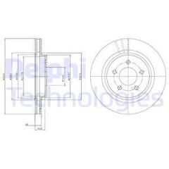 ARKA FREN AYNASI VOLVO S60 10 13 S80 II 08 13 V60 10 V70 08 XC70 07 13 302x5DL-DELPHI BG4240C-31341483-31277929-31471028-30769060