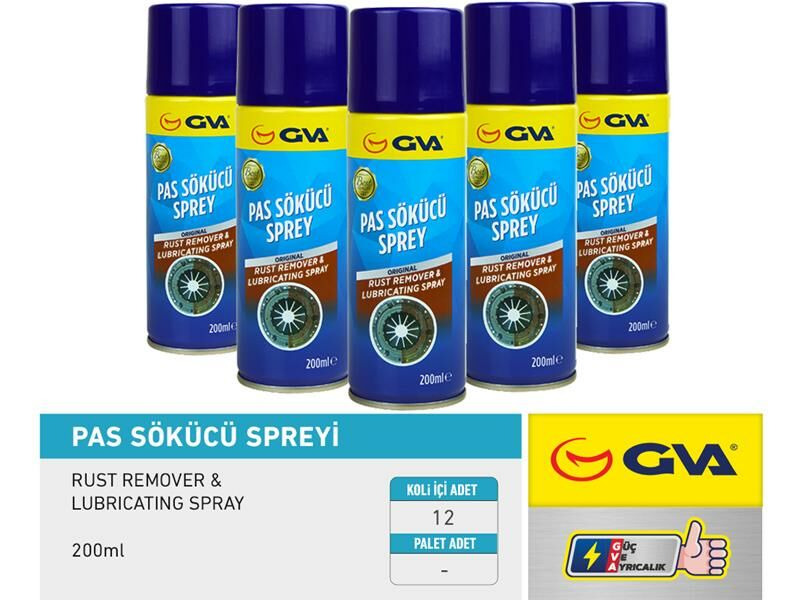 PAS SÖKÜCÜ VE YAĞLAYICI ÇOK FONKSİYONLU SPREY 200ML-GVA 9911960-PAS9999