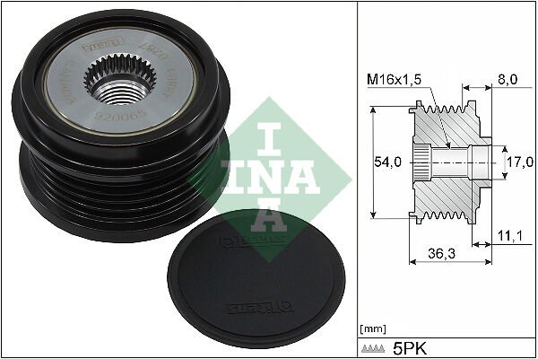ALTERNATÖR KASNAĞI ASTRA K 1.4 INSIGNIA B 1.5 B14XE-XNT-XFT-XFL-D14XFT-XFL-B15SFT-D15SFT-SFL-INA 535033310-12674910-12638803-1202469