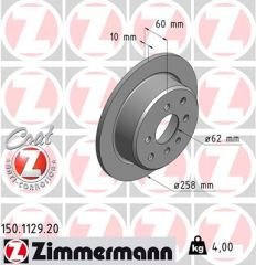 FREN DİSKİ ARKA BMW E30-ZIMMERMANN 150.1129.20-34211119581-34216755408