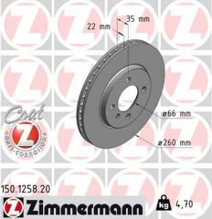 FREN DİSKİ ON BMW E30 ABS LI-ZIMMERMANN 150.1258.20-34116752352-34111160915