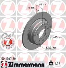 FREN DISKI ON BMW E34 90 95-ZIMMERMANN 150.1267.20-34216756537-34211162305
